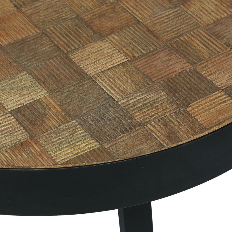 Penman Modern Industrial Handcrafted Mango Wood Coffee Table Natural/Black - Christopher Knight Home