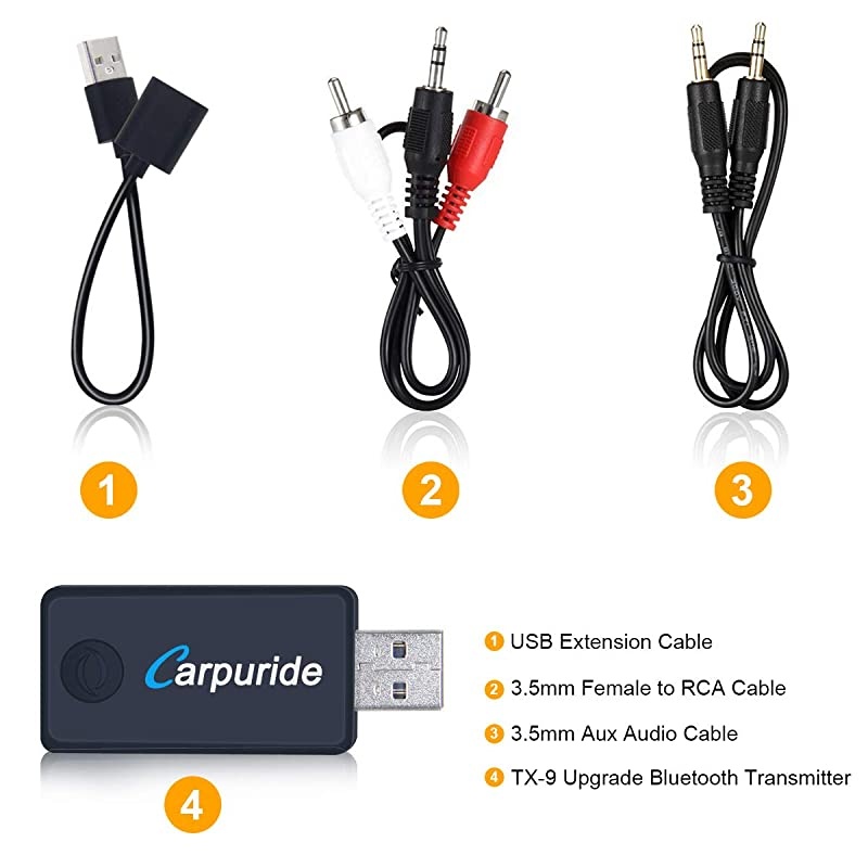 Transmitter for TV PC, (3.5mm, RCA, Computer USB Digital Audio) Dual Link Wireless Audio Adapter for Headphones, Low Latency, USB Power Supply