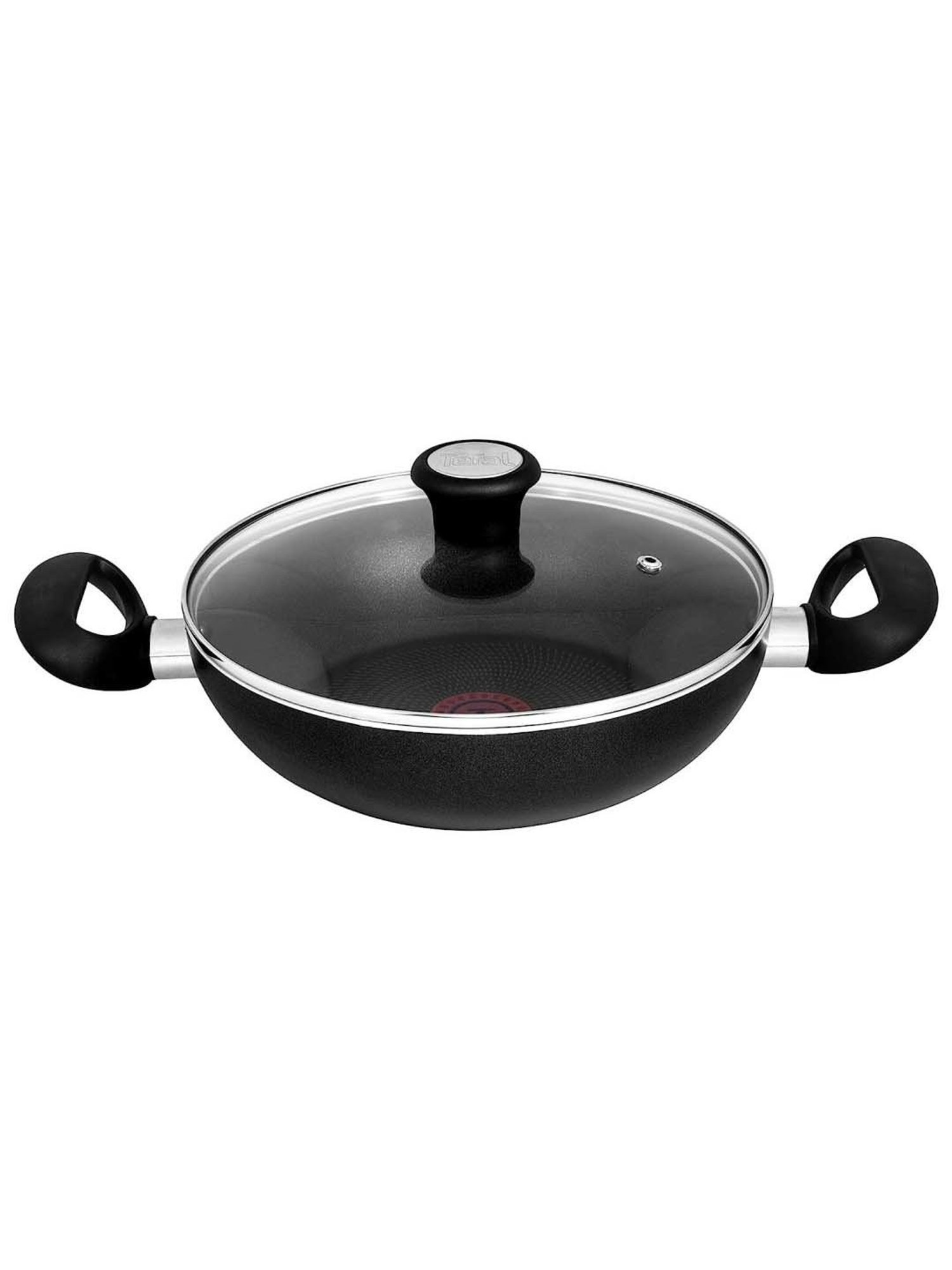 Tefal Ceremony Black Aluminium 24 cm Greyish Non-Stick Kadhai With Lid (2.4 L)
