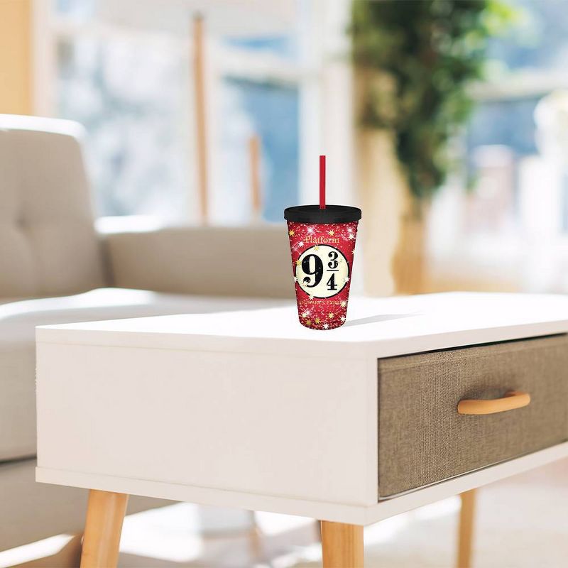 Disney Spider-Man 22oz Plastic Flip Top Tumbler with Strap Red