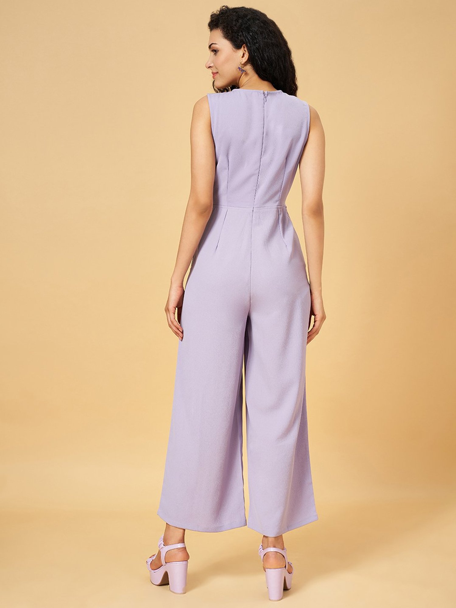 Honey by Pantaloons Lilac Sleeveless Jumpsuit