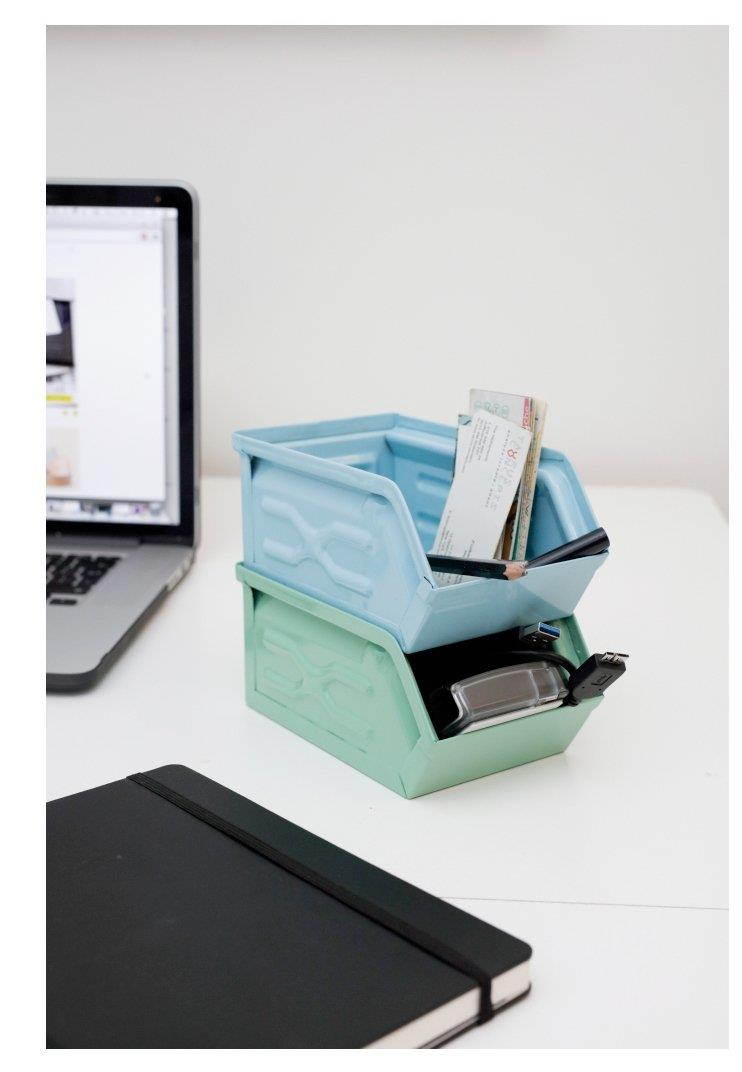 Kikkerland Metal Storage Container, Green (OR78-G)