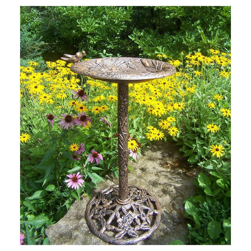 9" Classic II Birdbath with Tripod Stand Antique Copper - Achla Designs