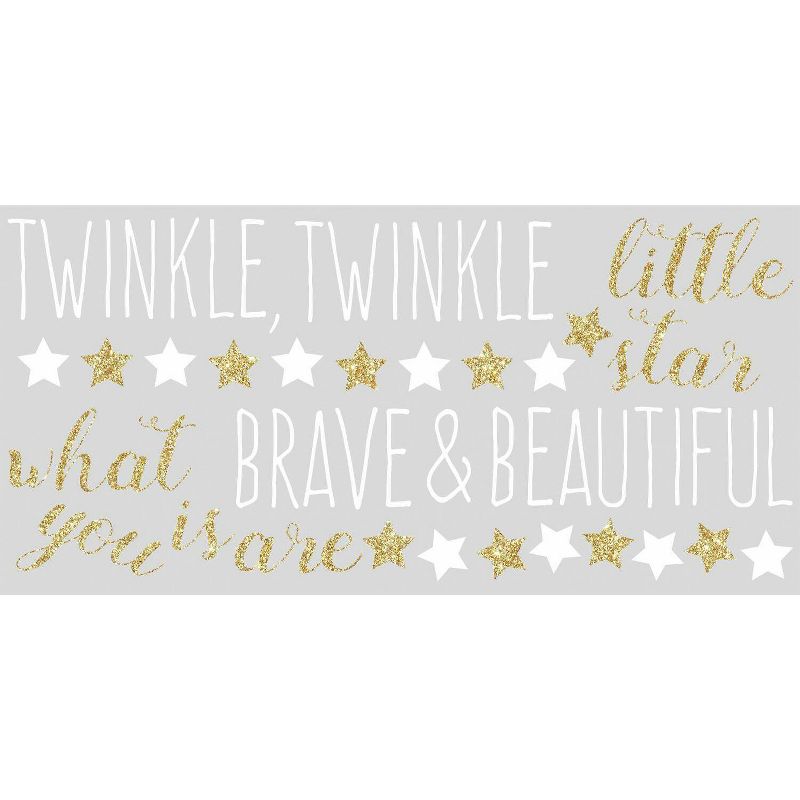 RoomMates Wall Decal Twinkle Twinkle Little Star with Glitter