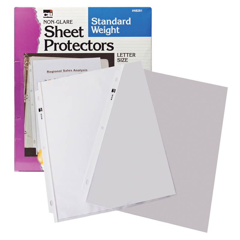 Charles Leonard CHL48281 Sheet Protectors Non Glare 10-Box