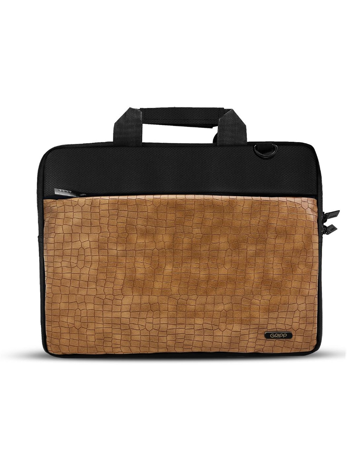 Gripp Croc Compact Fleet Executive Business Laptop & Tablet Bag For Macbook 13.3 & 14 (Camel)