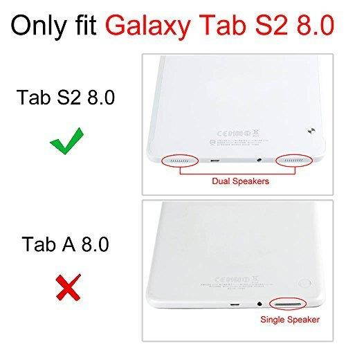 Fintie Case for Samsung Galaxy Tab S2 8.0 - Slim Light Weight Stand Supports 3 Viewing Angles with Auto Sleep/Wake Feature for Tab S2 8.0 Inch Tablet, Black