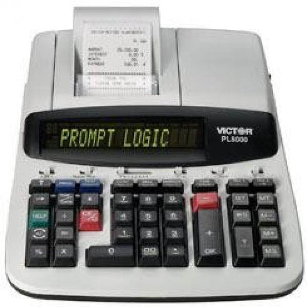 Victor PL8000 One-Color Prompt Logic Printing Calculator Black Print 8 Lines/Sec