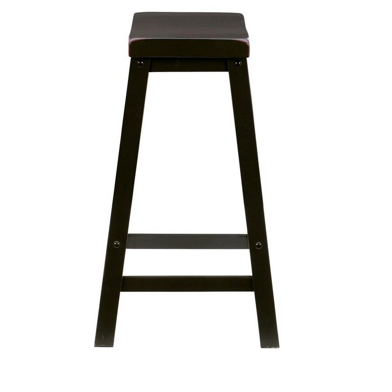 Powell "Antique Black" with Sand Through Terra Cotta Counter Stool 24" Seat Height