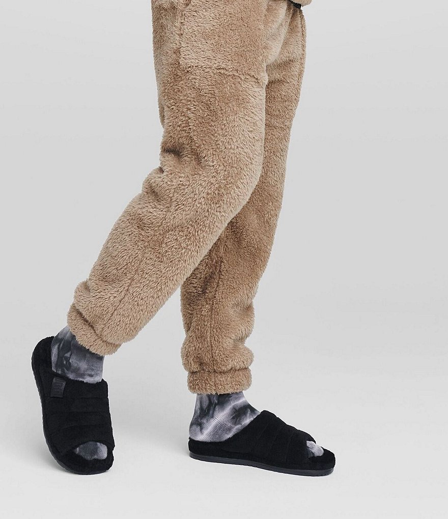 UGG&reg; Men's Scuff Logo Suede Slippers