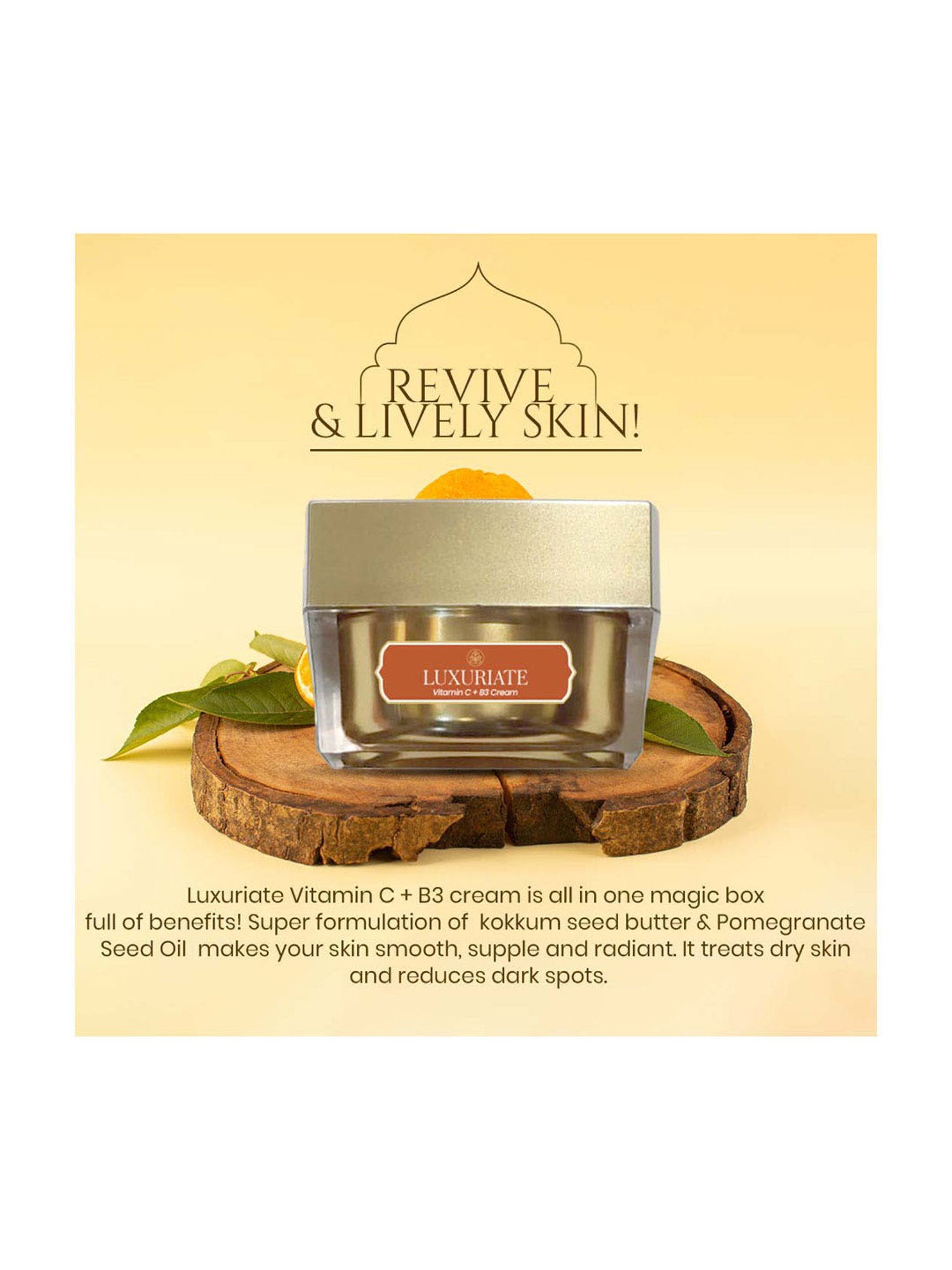 Luxuriate Vitamin C & B3 Moisturizer Cream - 50 gm