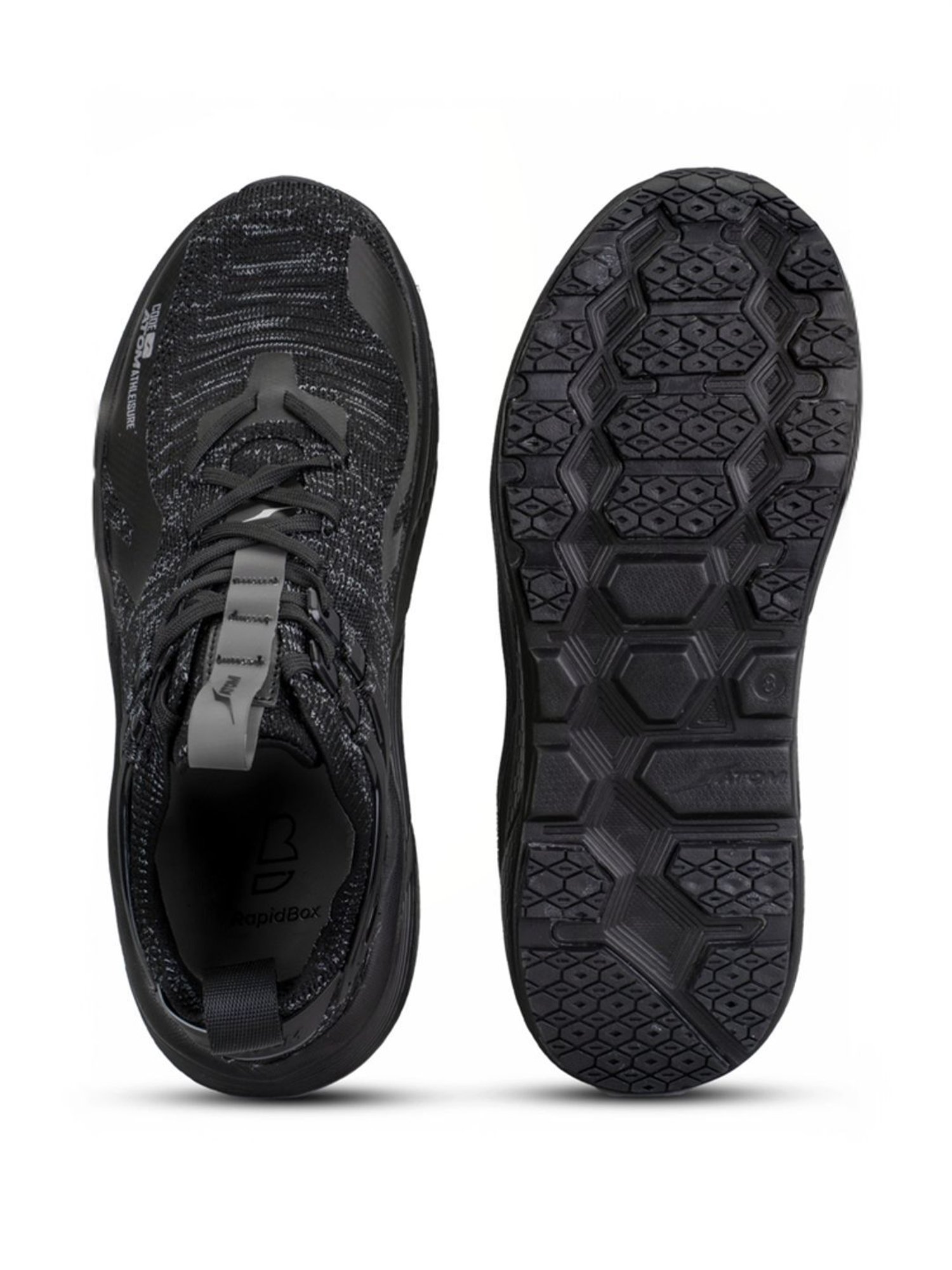 Atom Men's CloudRunner Black Running Shoes