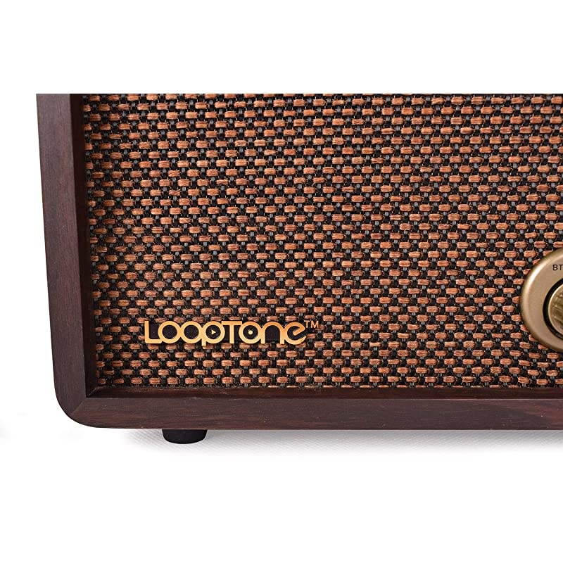 FM AM Radio Retro Wood Radio with Bluetooth Play Mp3 and Antenna Built in Speaker for Kitchen Living Room
