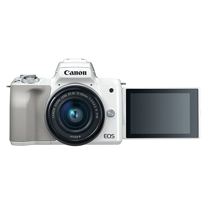 EOS M50 Mirrorless Vlogging Camera Kit with EFM 1545mm lens 4K Video Builtin WiFi NFC and Bluetooth technology White
