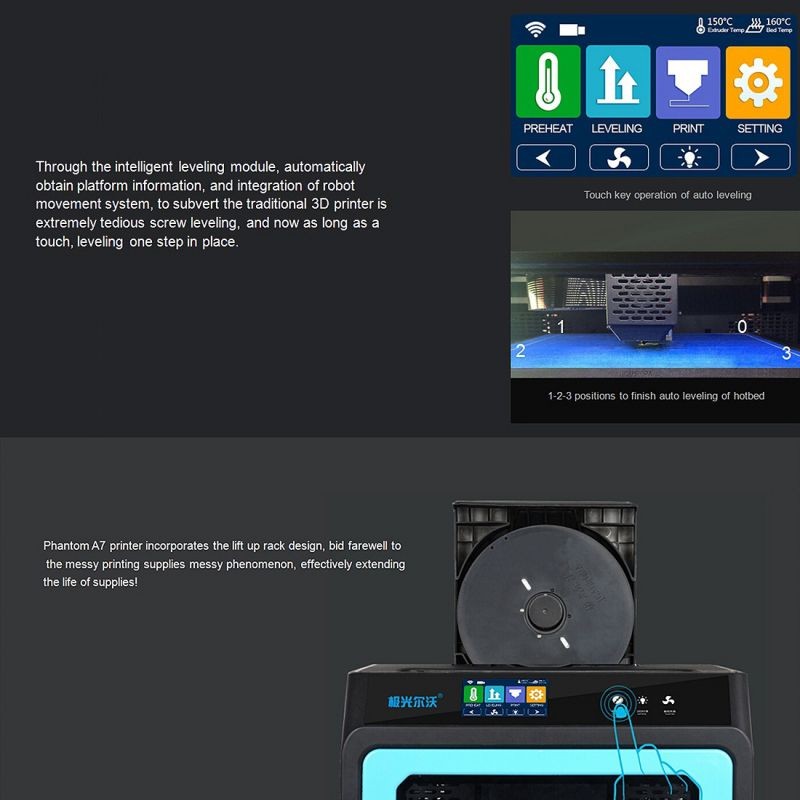 2020 New X5SA Pro 3D Printer High Precision Large Build Size Double Axis External Guide Rail and Titan Extruder, TRONXY 3D Printer