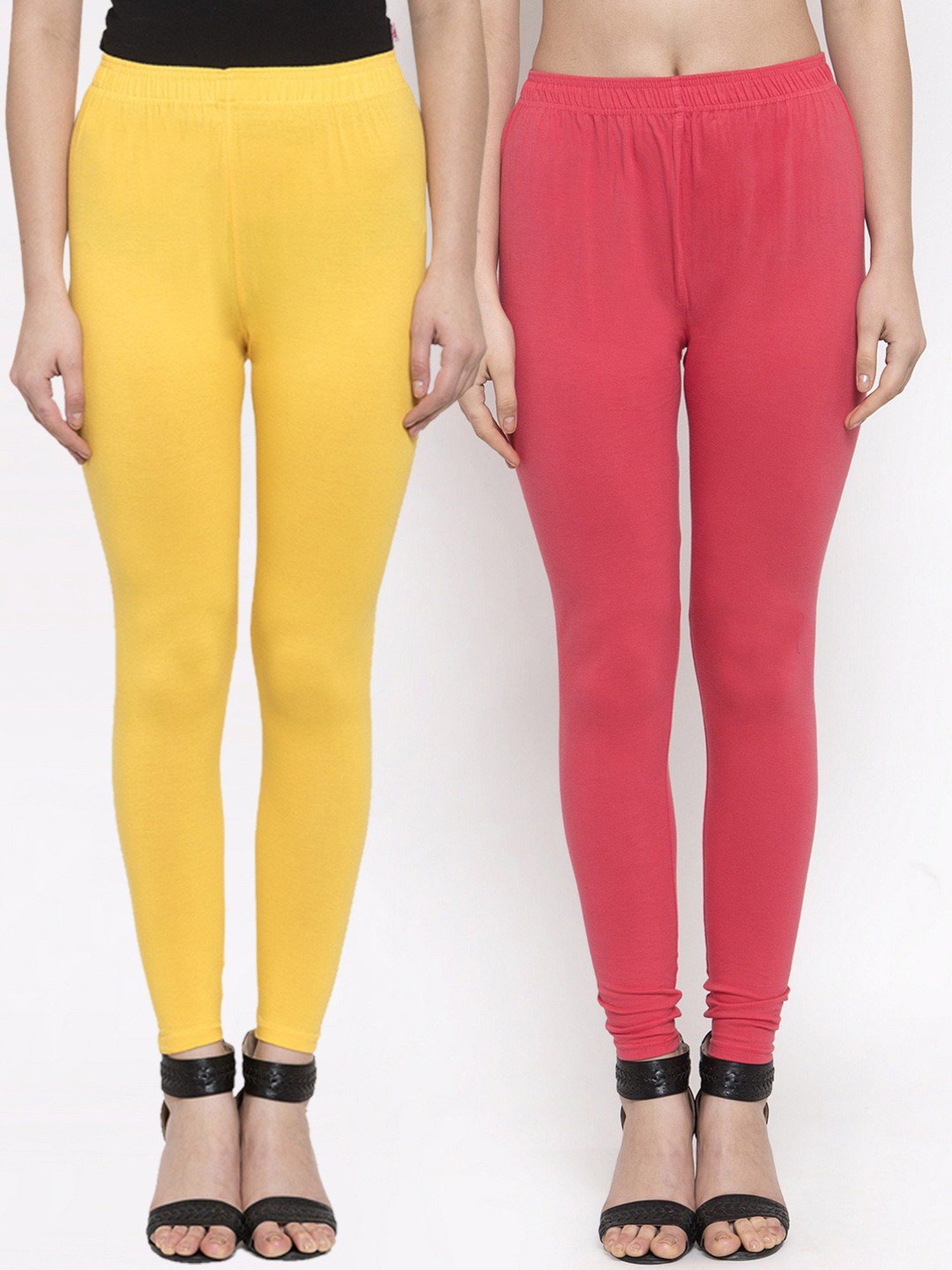 TAG 7 Pink & Yellow Leggings - Pack of 2