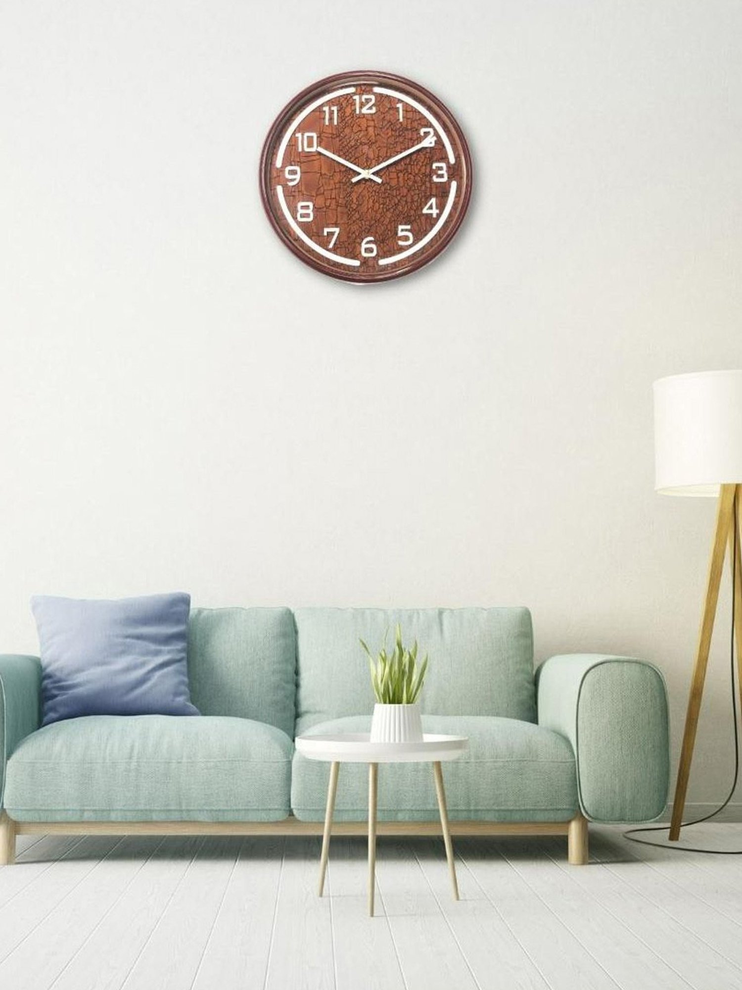CHRONIKLE Round Rosewood Brown Plastic Wall Clock