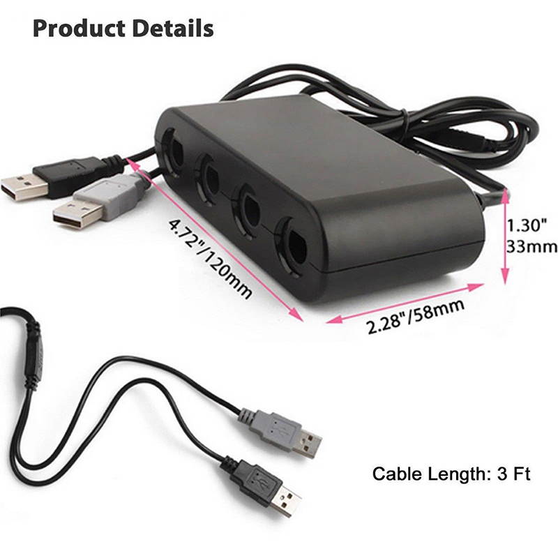 4-In-1 Battery Pack + 4-Seat Charge for Wiiu / Wii