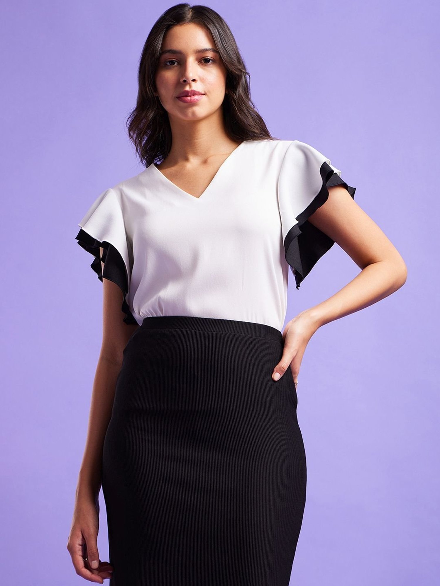 Fablestreet White Regular Fit Top