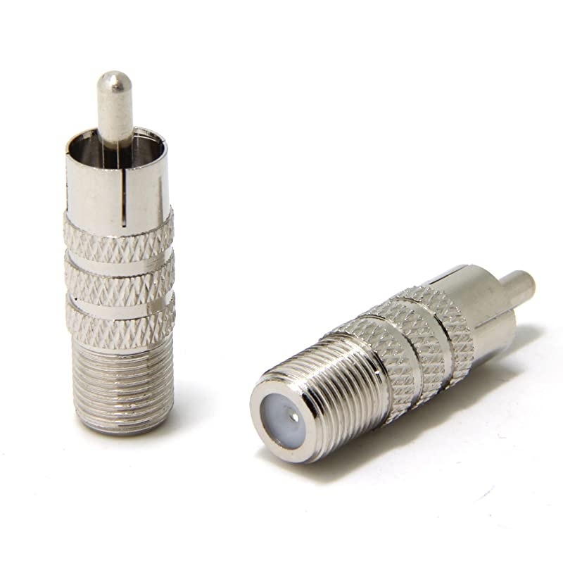 10Pack FType Female Jack to RCA Male Plug RF Video TV Cable Adapter