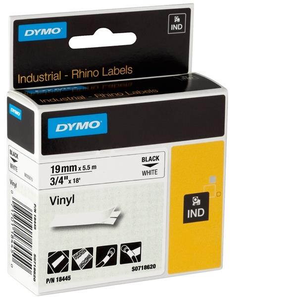 Sanford 18445 Black on White Label Printer Tape, 19mm Width, 5.5m Length