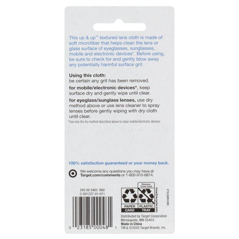 Lens Cleaning Cloth - Microfiber - up & up™