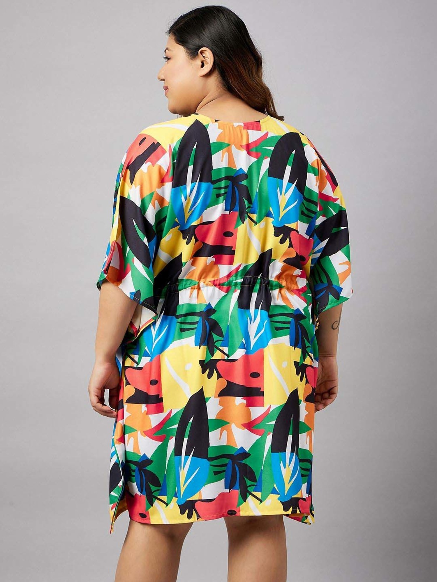 Secrets By ZeroKaata Multicolored Printed Kaftan