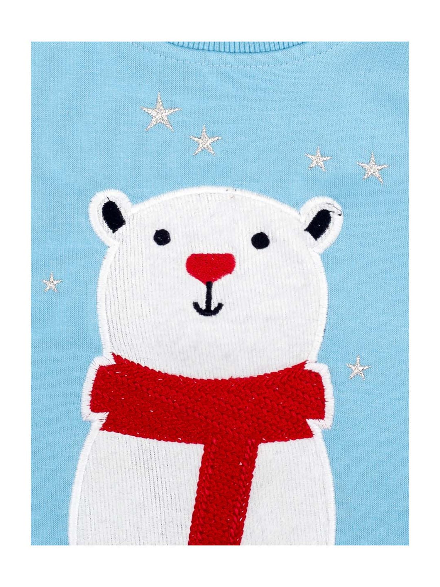 Mee Mee Kids Blue Embroidered T-Shirt