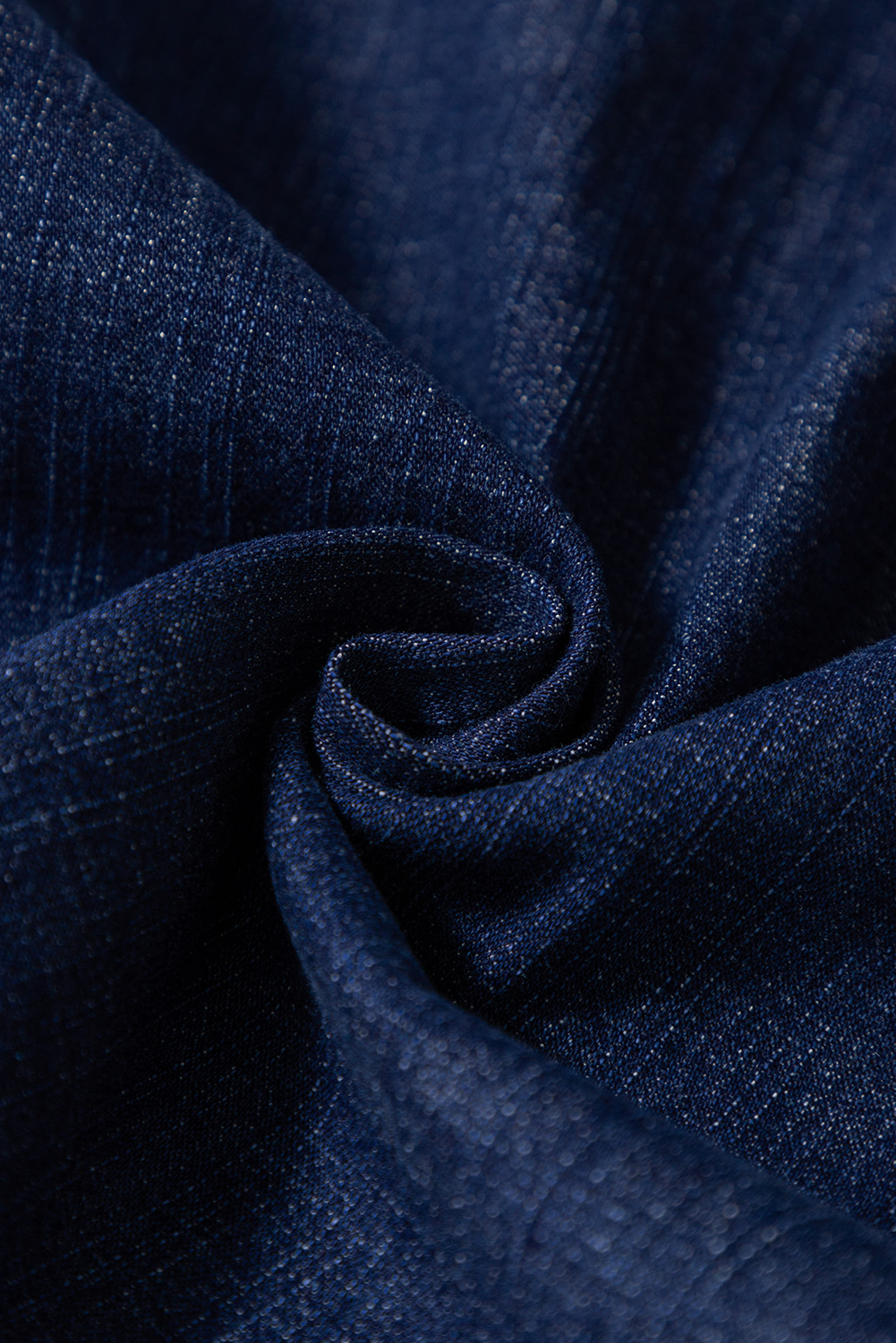 Dark Blue Plus Size Stitching Washed Flare Jeans