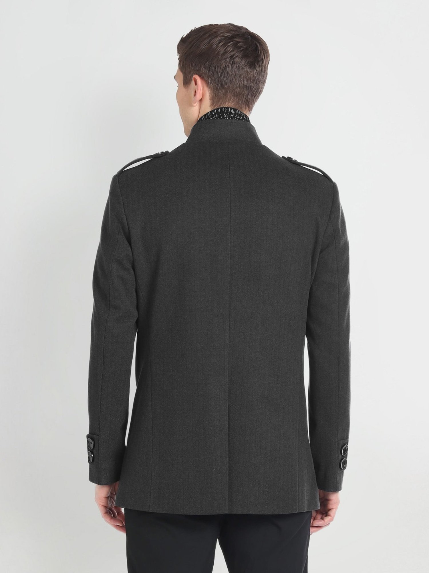 Arrow Sport Charcoal Regular Fit Overcoat