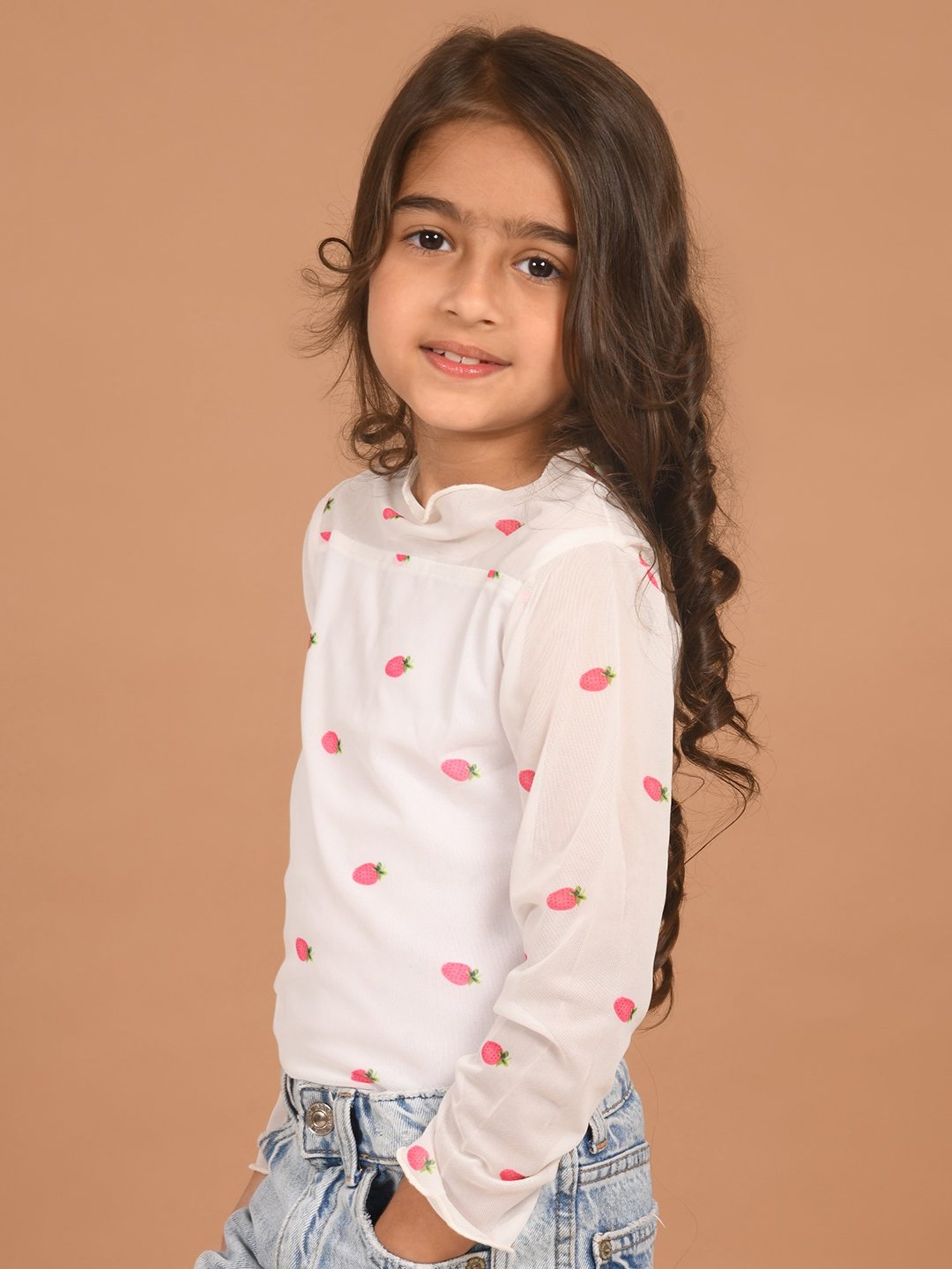 KIDS ONLY Anthracite Black Cotton Printed T-Shirt