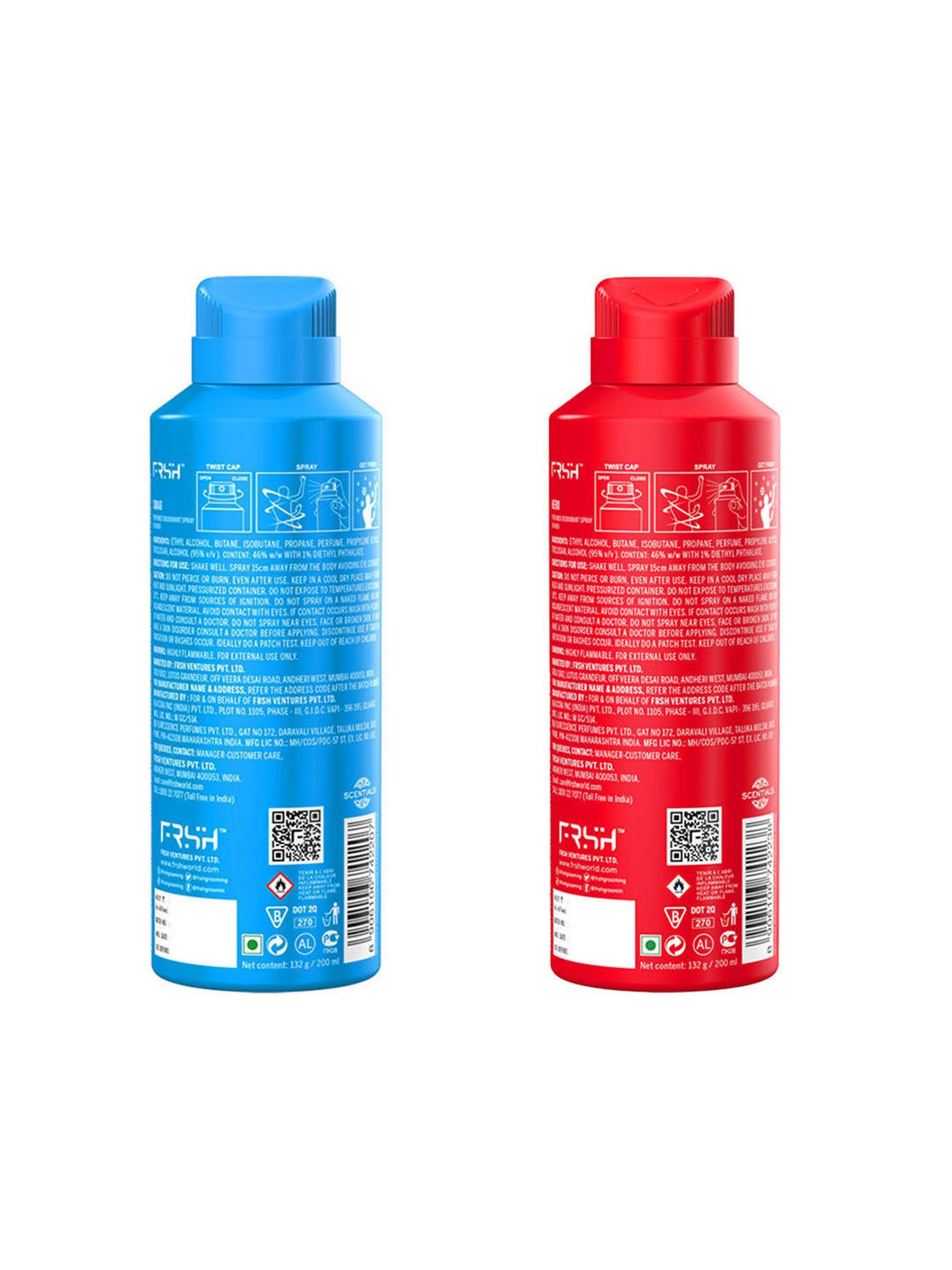 FRSH Dedorant Body Spray Swag & Hero - Pack of 2