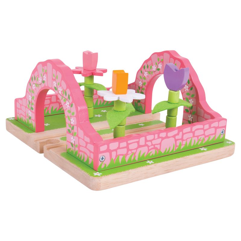 Bigjigs Rail Flower Garden Wooden Railway Train Set Accessory