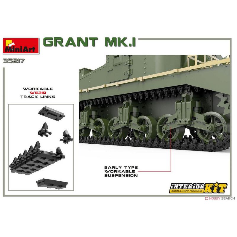 Miniart Grant Mk.I Interior Plastic Model Kit