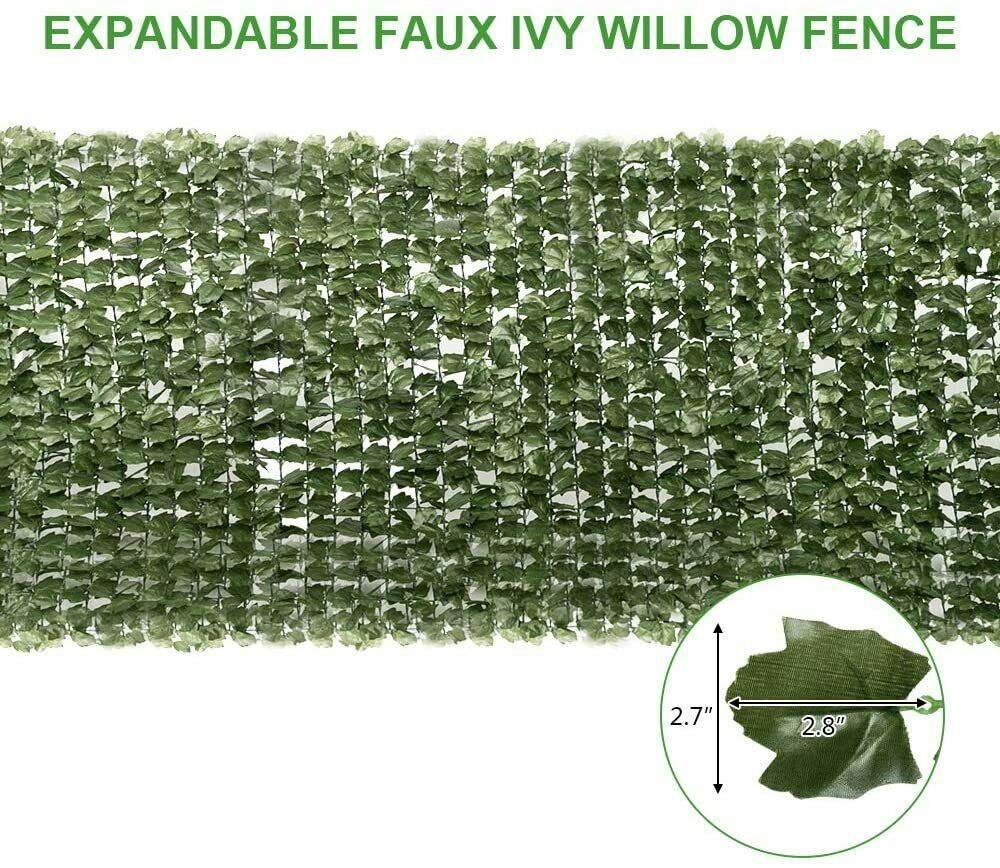 59" x 119" Faux Ivy Leaf Artificial Hedge Fencing Privacy Screen Decorve Yard