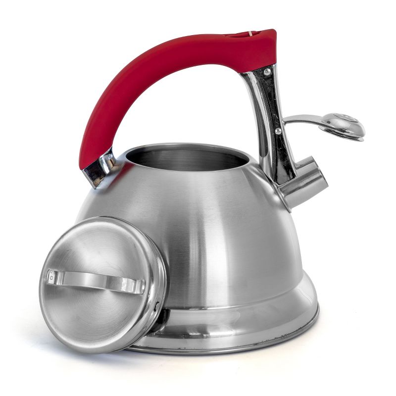 Mr. Coffee 2 Quart Stainless Steel Whistling Tea Kettle with Nylon Handle