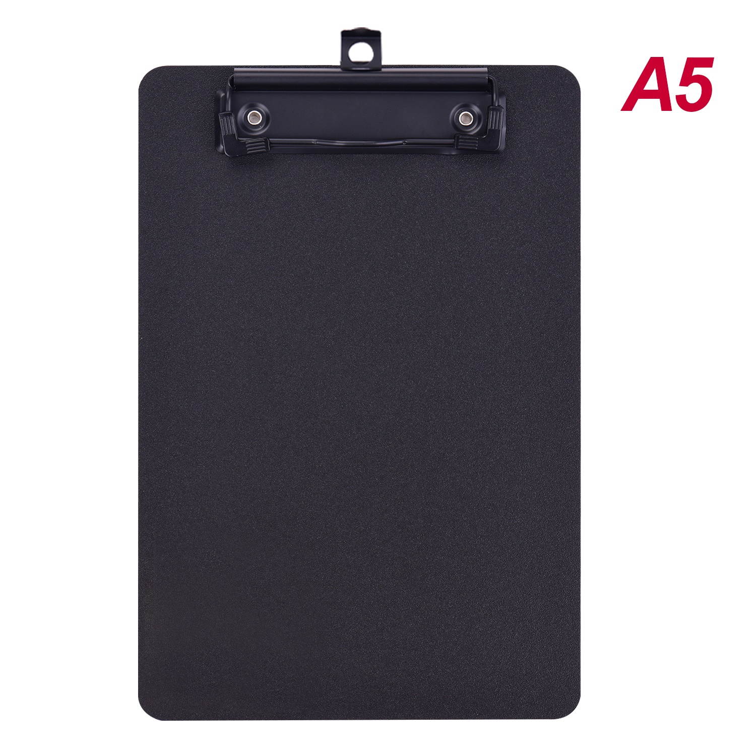 A5 Size Plastic Clipboard Writing Pad Board Low Profile Clip Document Holder with Hanging Hole for Students School Office