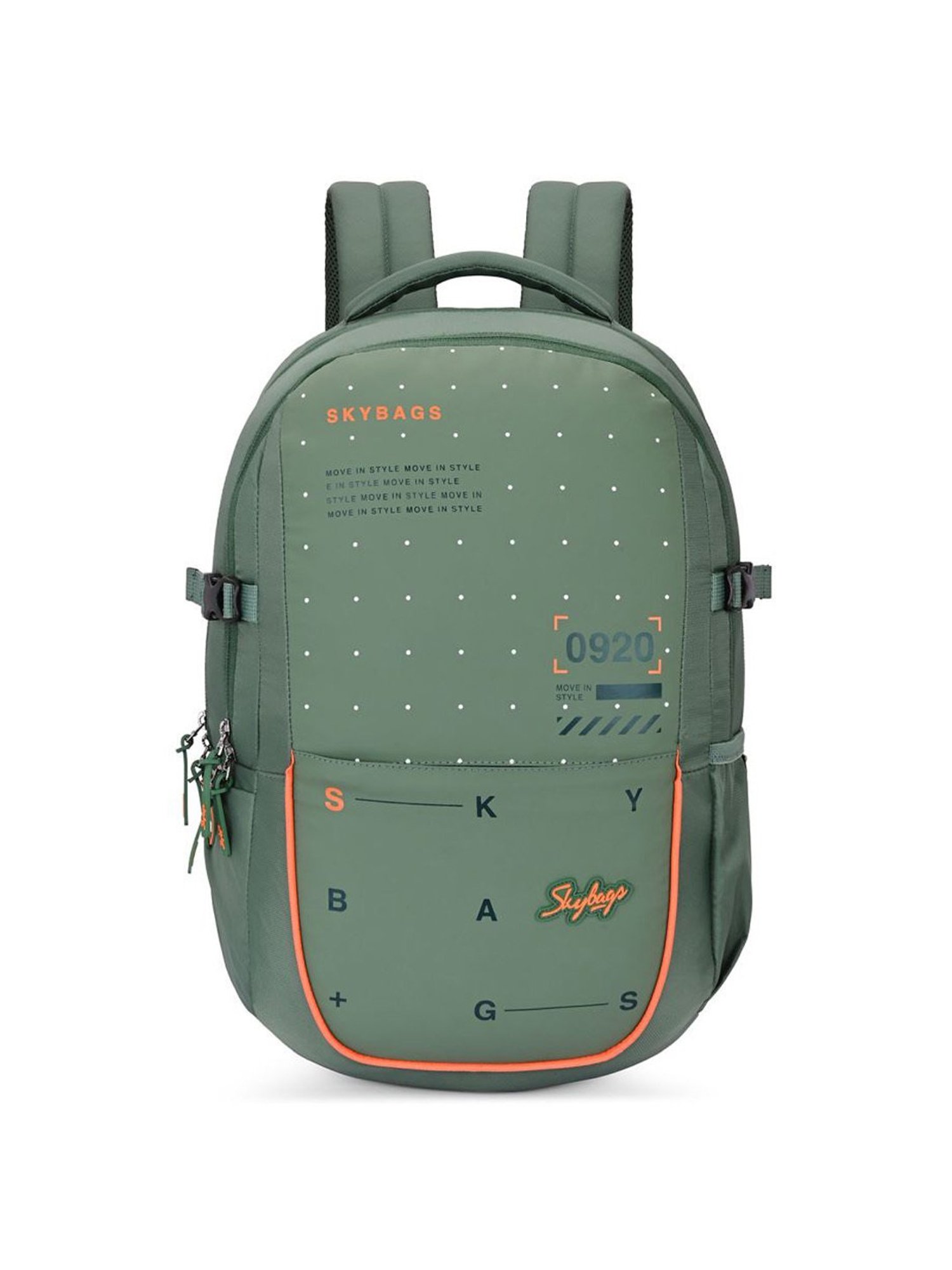 Skybags Nextra Dark Green Polyester Printed Laptop Backpack - 28 Ltrs