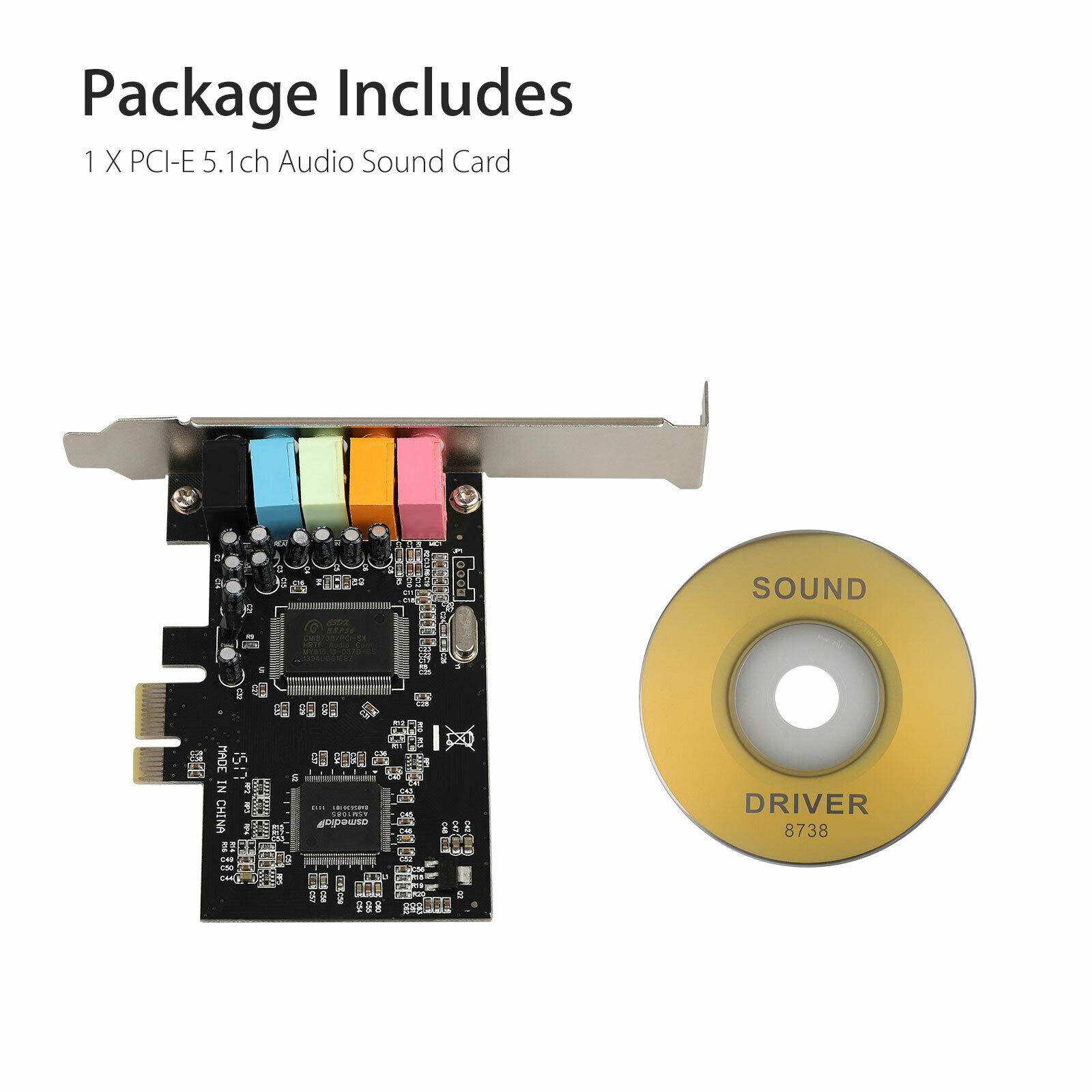 High Performance PCI Express PCI-E 5.1 Ch 4/6 Channel Audio Digital Sound Card