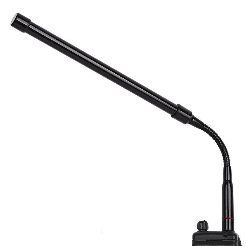 SMA Male Gooseneck CS Tactical with Black Fiberglass Antenna VHFUHF Dual Band 15inch Antenna for Two Way Radio VX6R VX7R VX8d VX2R UV3R PX2R THUV3R ZT2R