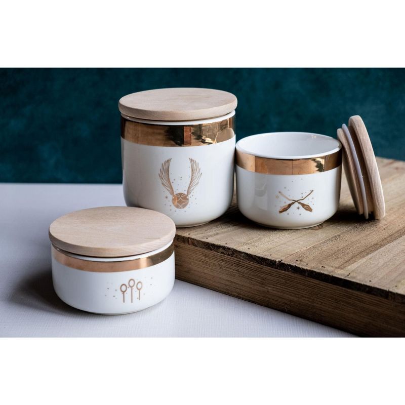 Robe Factory LLC Harry Potter Quidditch Ceramic Storage Jar Containers | Set of 3
