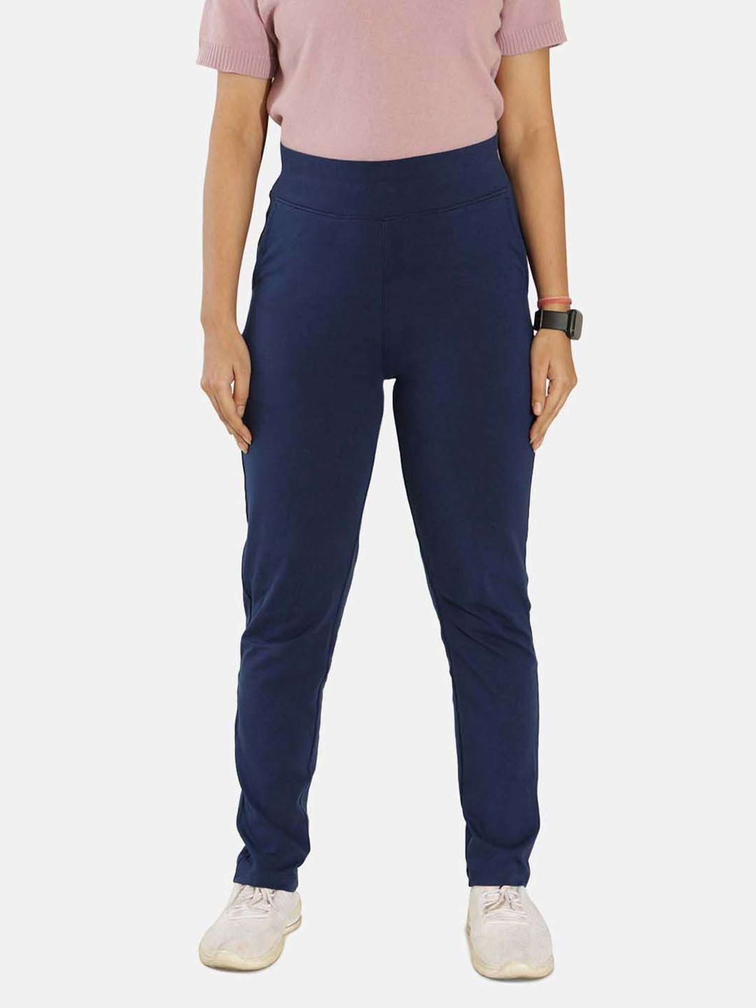 BlissClub Navy Cotton Pencil Pants