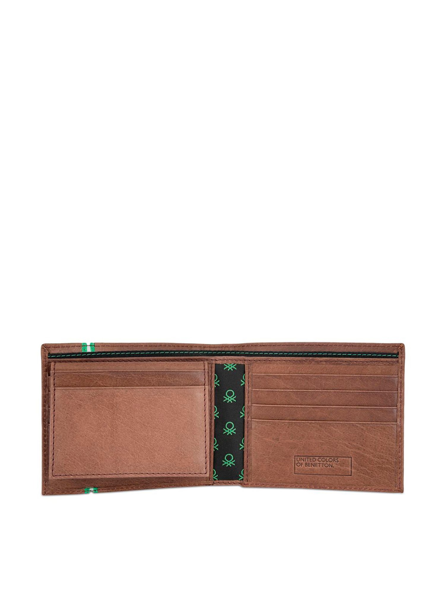 United Colors of Benetton Natalio Brown Leather Solid Bi-Fold Wallet