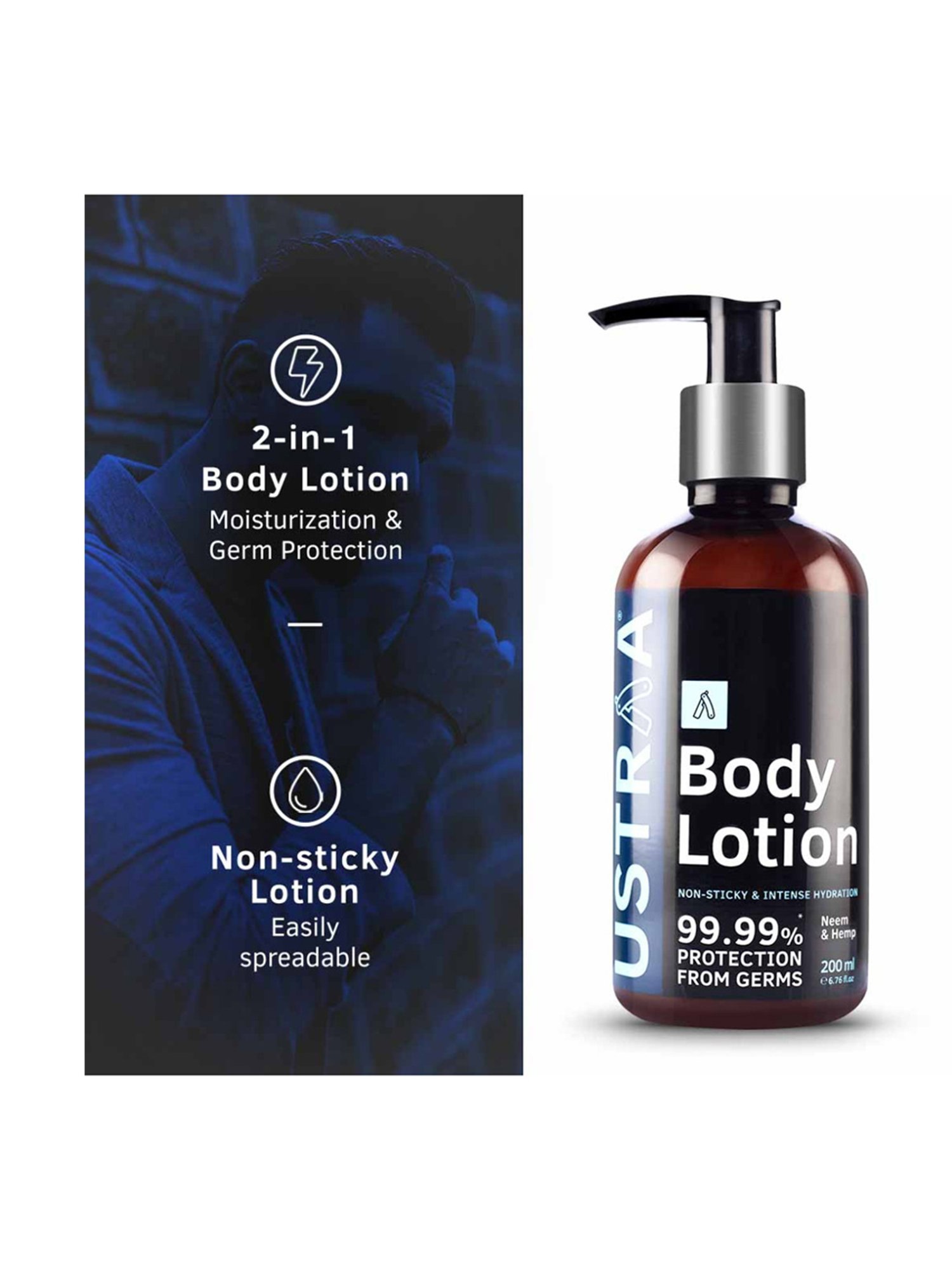 Ustraa Germ Free Body Lotion & Oily Skin De-Tan Face Mask Combo