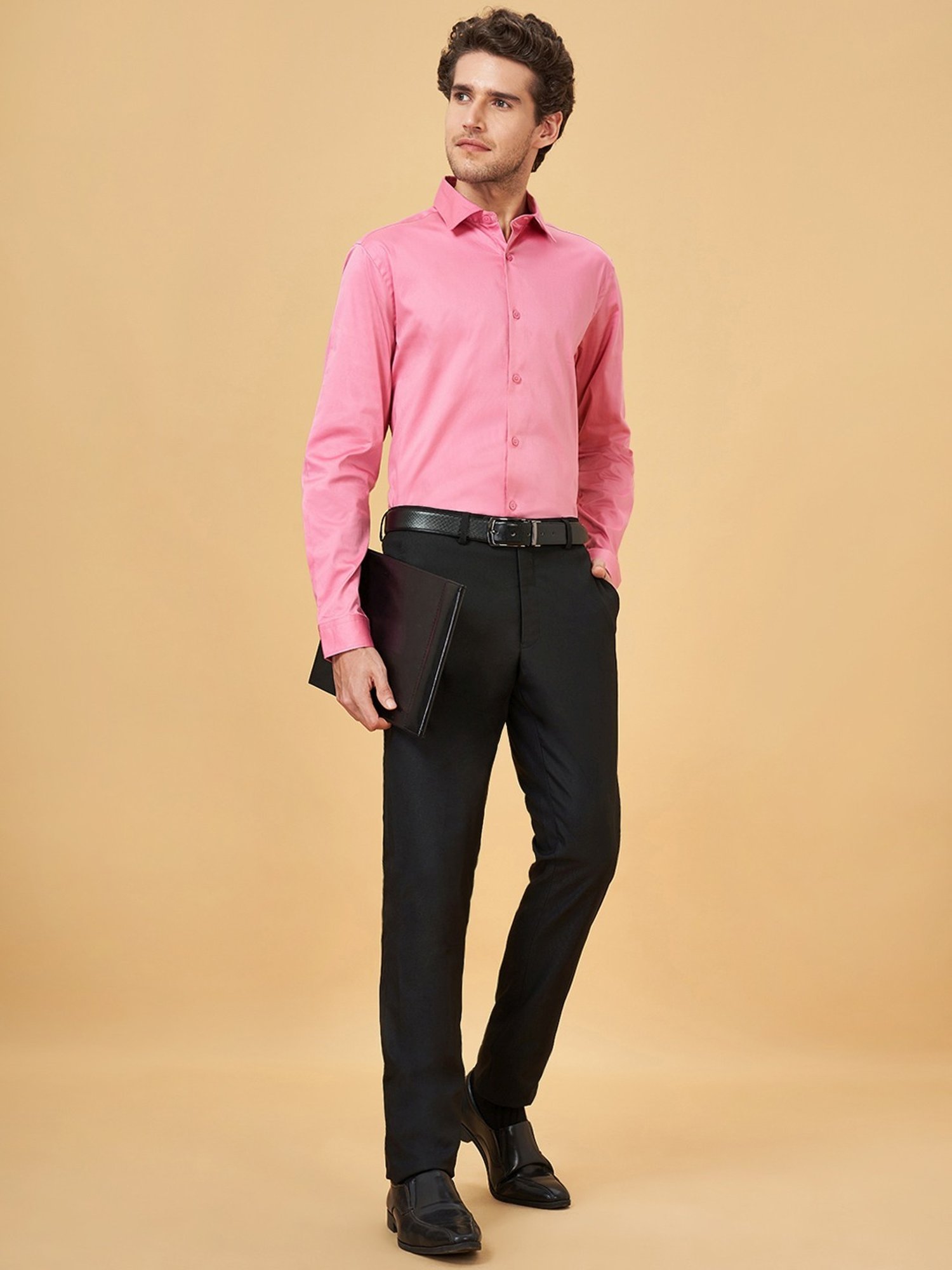 Peregrine By Pantaloons Almond Blossom Cotton Slim Fit Shirt