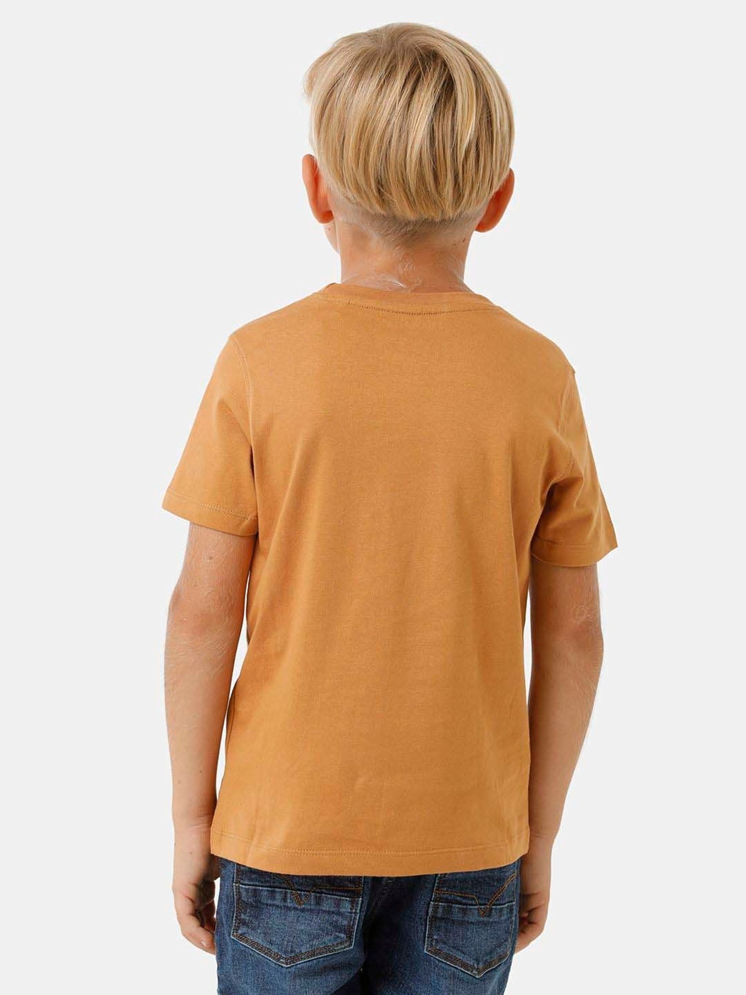 Kate & Oscar Kids Brown Cotton Printed T-Shirt