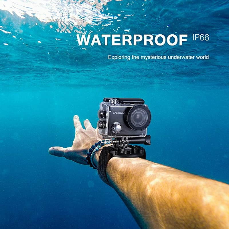 Sports Action Camera 4K 20MP WiFi Vlogging Camera Underwater 40M with Remote Control IP68 Waterproof Case