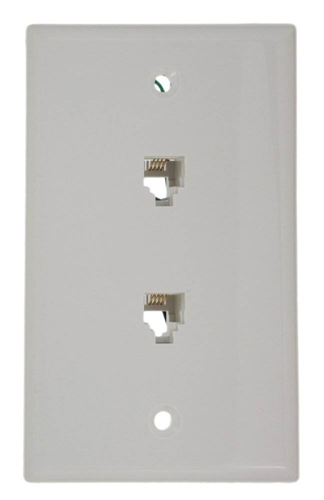 Standard Duplex Flush Mount Jack White