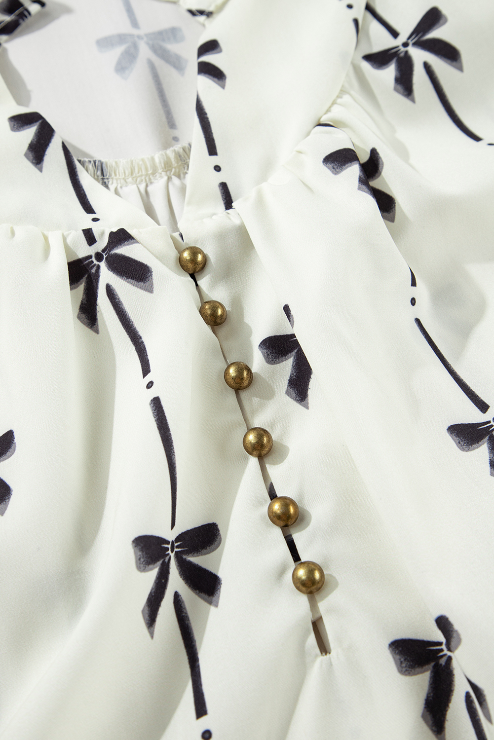 Black Leopard Patchwork Split Neck Ruffle Plus Size Dress