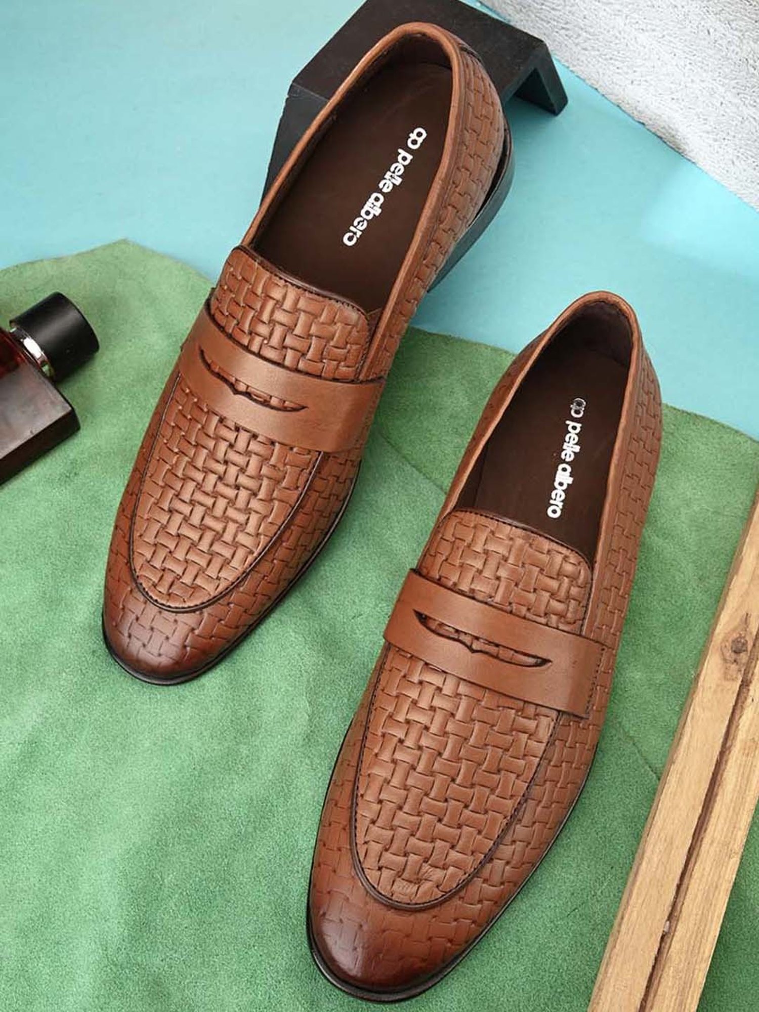 Pelle Albero Men's Tan Formal Loafers